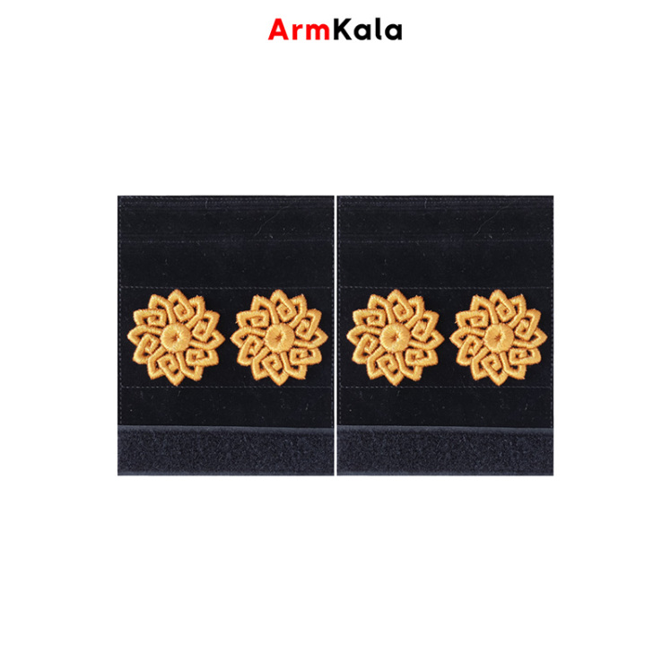 درجه 12 پر سرهنگ دوم فراجا با پارچه جیر و نخ گلابتون