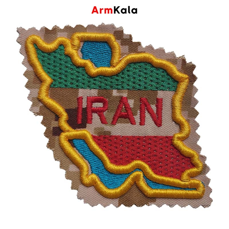  آرم بازوی پرچم ایران طرح نقشه مدل IRAN دیجیتال خاکی 
