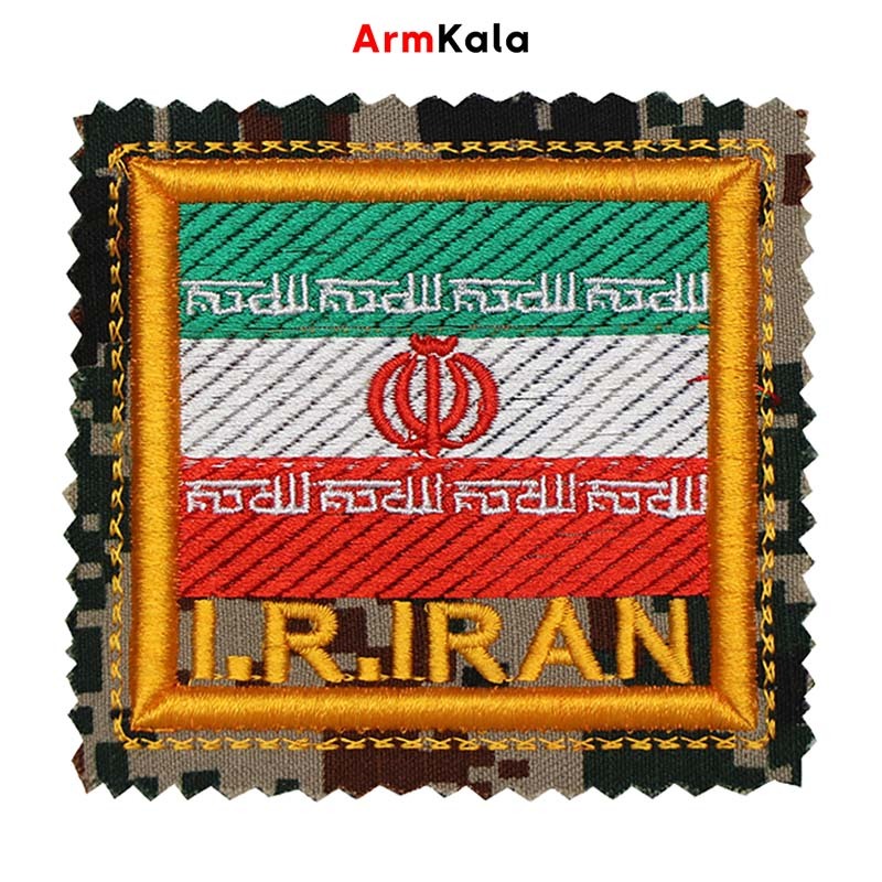  آرم پرچم ایران دیجیتال سبز طلایی 