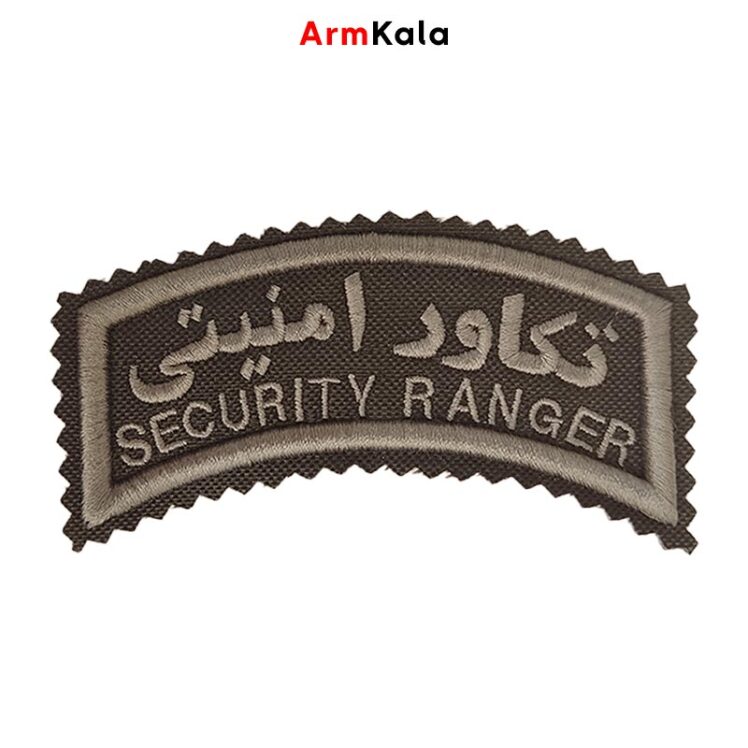 آرم بازوی تکاور امنیتی با گلدوزی نقره‌ای