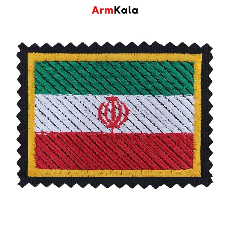  آرم بازوی پرچم ایران زمینه مشکی 